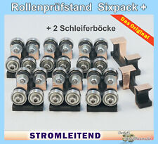 Rollenprüfstand für Spur G, Spur 1;  6 x Rollenbock + 2 x Strombock LGB Piko