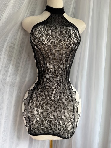 Sexy netzkleid schwarz - netzkleid,