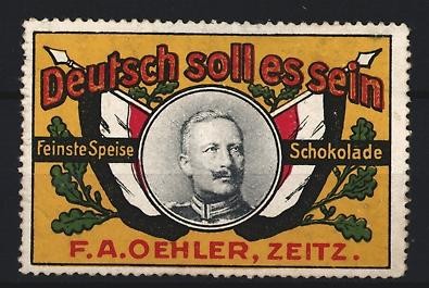 Reklamemarke zeitz a - reklamemarke, f.