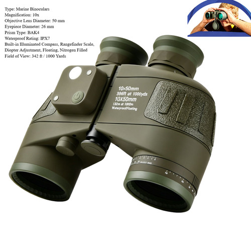 10x50 binocular marine - binocular,