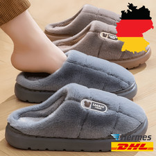 Hausschuhe Winter Pantoffeln Dicke Sohle Warm Rutschfest Slippers Herren Damen