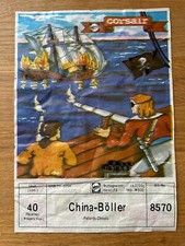 Altes Schinken Label WECO Feuerwerk Corsair China-Böller 2 Piraten Original