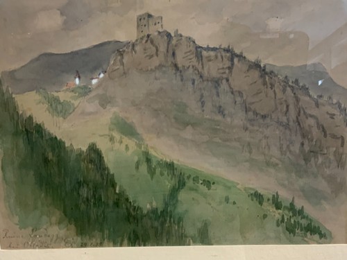 Aquarell ruine landegg von - aquarell,