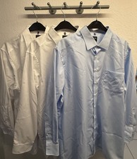 3 x Olymp Luxor KW48, 1 x blau, 2 x weiß, Modern Fit, Langarm