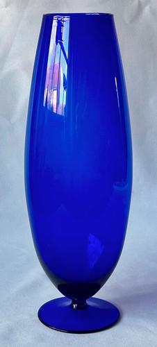 Blumenvase glas blau - blumenvase,