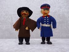 wevyRt - 2 x DDR Filzpuppe Volksfigur Schäfer Hauptmann von Köpenick - Vintage