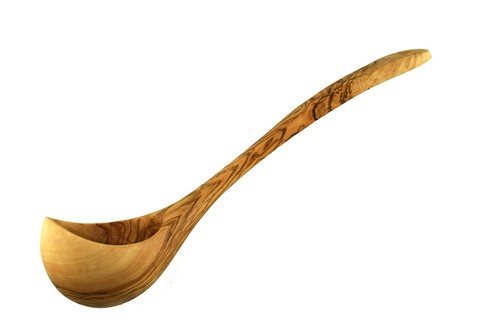 Schöpfkelle aus olivenholz - schöpfkelle,