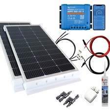 Wohnmobil Solaranlage Komplettset 300Watt 12V Victron MPPT 100/20 Bluetooth weiß
