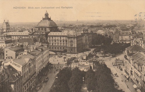 München blick zum - ak,