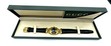 Vintage GUCCI 6300 L Horsebit Damen Uhr Black Original Box + Papiere 1A gepfl.