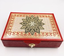 Vintage Leder Schmuckschatulle Spieluhr  sehr schön