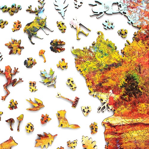 Holz puzzle the - the, to