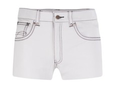 Lederhose kurz weiß Leder