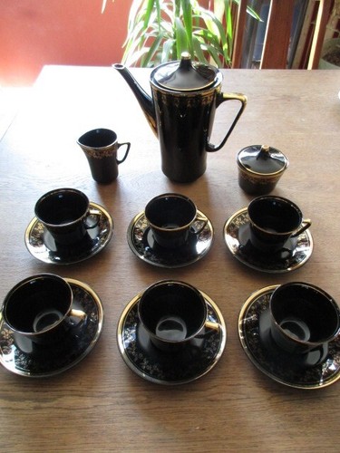 Kaffeeservice schwarz 15 - kaffeeservice,