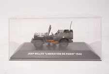 Atlas Verlag Jeep Willys "Liberation de Paris" 1944 Modell in Kunststoff-Vitrine