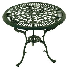 Gartentisch Gartenmöbel Alu Metall Alutisch LUGANO 70cm rund grün, wetterfest