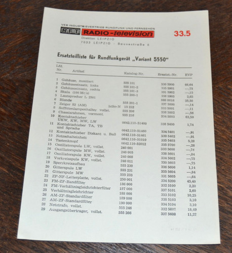 Ddr ersatzteilliste - ddr,