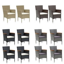 2/4x Poly Rattan Gartenstuhl