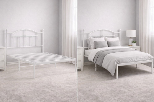 Metallbett bettgestell weiß - metallbett,
