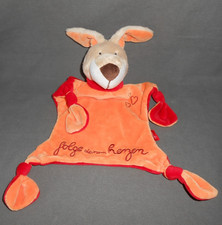 SIGIKID SCHMUSETUCH HUND ORANGE MOTIV  " FOLGE DEINEM HERZEN "