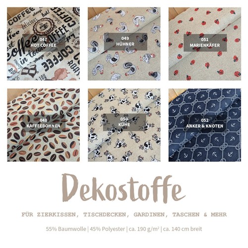 Dekostoffe bedruckt sommer - bedruckt,