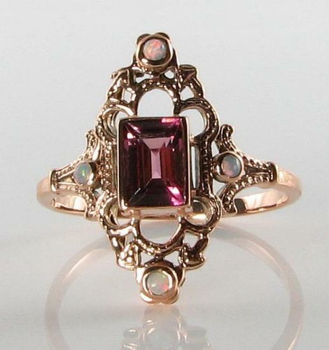 9ct roségold pink turmalin - 9ct,