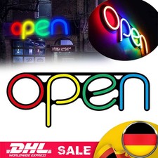 XXL Open Leuchtreklame Werbung Geöffnet Schild Pizza Leuchtschild Friseur Coffee