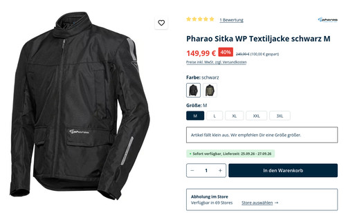 Motorradjacke pharao sitka - motorradjacke,