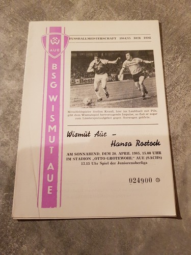 Fussball stadionheft 1985 - fussball,