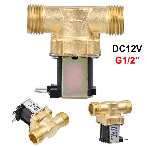 Magnetventil messing 12v - messing, 1/2"