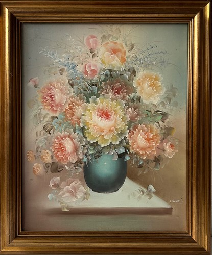 ölbild stillleben mit blumen - Ölbild,