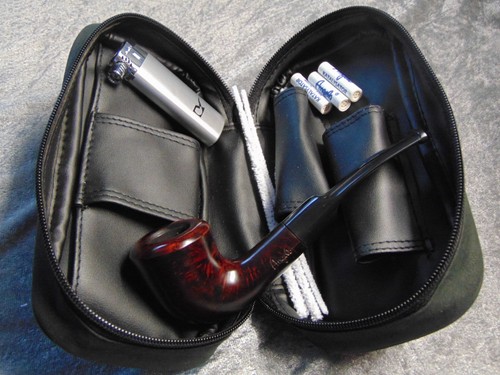 Angelo leder pfeifentasche - leder, set