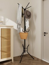 Garderobenständer Stabiler Kleiderständer Kleiderstange 12 Haken Standgarderobe