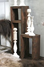 Holz Beistelltisch Hocker