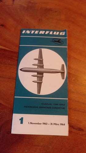 Interflug flugplan time table - flugplan, time-table