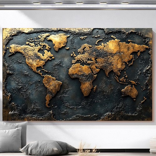 Leinwand bild weltkarte - bild,