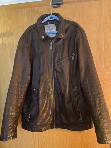 Napapijri leder jacke braun - napapijri,