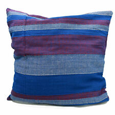 Kissen 40x40  Kissenhülle handgewebt Kissenbezug Baumwolle gestreift 2.Wahl