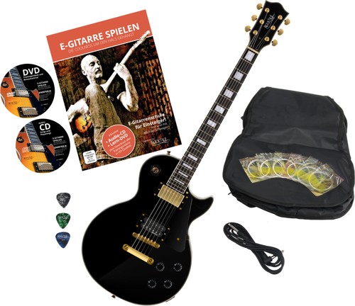 Top schwarze gitarre mit - schwarze, e-gitarre