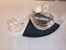 2 Swarovski Figuren, Vogelbad