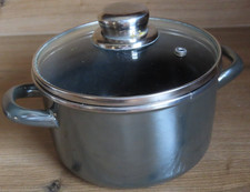 Emaille Topf mit Deckel ~ Kochtopf ~ Henkeltopf ~ 17 cm Ø ~