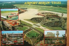 AK Airliner Postcard FLUGHAFEN BERLIN-TEGEL