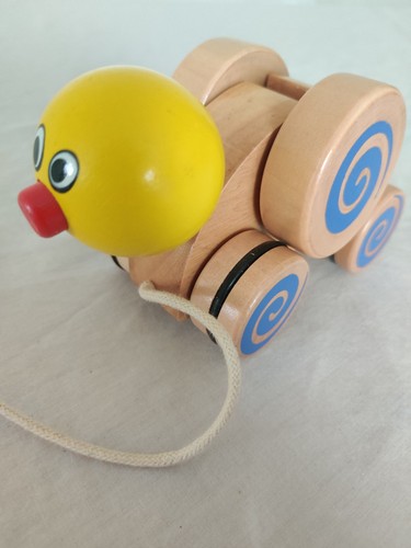 Holz ente nachziehspielzeug - holz,