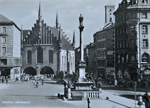 München marienplatz altes - ak,