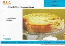 Vemmina Rezeptkarte  -   Stachelbeer-Schmandkuchen     - Gruppe 11 Rezept 15
