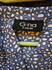 GINA Kleid Blau/weiss Gr.  XL (46/48)   Lagenlook