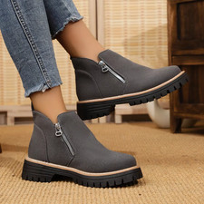 Damen Stiefeletten Plateau