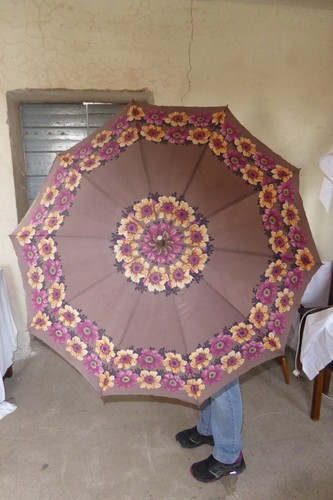 Regenschirm antik blumenmuster - regenschirm,
