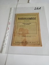 Alter Kraftfahrzeug-Brief DDR