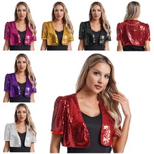 Damen pailletten jacke - de,